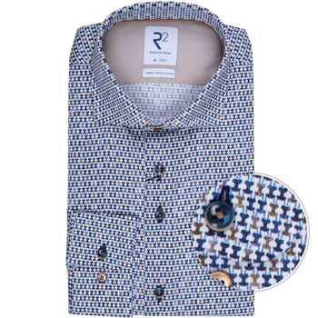 Geometric Wall Pins Print Dress Shirt