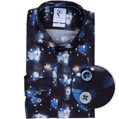 Hanging Lights Print Texta Stretch Cotton Dress Shirt-shirts-FA2 Online Outlet Store