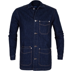 Blue Indigo Denim Worker Jacket-jackets & blazers-FA2 Online Outlet Store