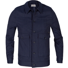 Slim Fit Pin Stripe Trucker Jacket-jackets & blazers-FA2 Online Outlet Store