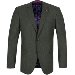 Nitro 3 Piece Olive Micro Check Suit-suits & trousers-FA2 Online Outlet Store