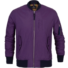 Zip-Up Nylon Bomber Jacket-jackets & blazers-FA2 Online Outlet Store