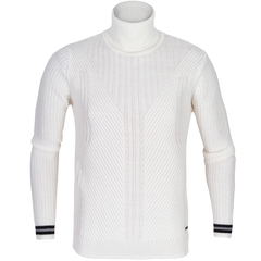 Cable Knit Wool Blend Rollneck Pullover-knitwear-FA2 Online Outlet Store