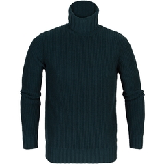 Chunky Cable Knit Rollneck Pullover With Velvet Finish-knitwear-FA2 Online Outlet Store