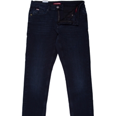 Regular Slim Fit Dark Double Dyed Stretch Denim Jeans-jeans-FA2 Online Outlet Store
