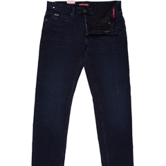 Tapered Fit Dark Double Dyed Stretch Denim Jeans-jeans-FA2 Online Outlet Store