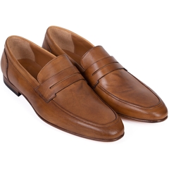 Bellinger Tan Punched Leather Loafer-shoes & boots-FA2 Online Outlet Store