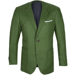 Cruise Olive Green Linen Blazer-jackets & blazers-FA2 Online Outlet Store