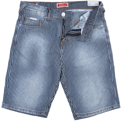Stripe Denim 5 Pocket Shorts-shorts-FA2 Online Outlet Store
