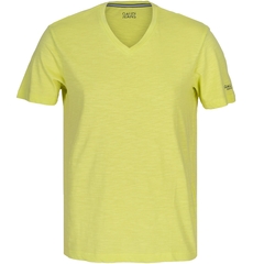 Slub Jersey Knit V Neck T-Shirt-t-shirts & polos-FA2 Online Outlet Store