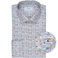 Slim Fit Floral Print Dress Shirt-shirts-FA2 Online Outlet Store