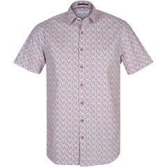 Geometric Print Stretch Cotton Shirt-gifts-FA2 Online Outlet Store