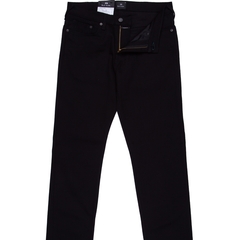 Taper Fit Black Organic Cotton Stretch Denim Jeans-jeans-FA2 Online Outlet Store