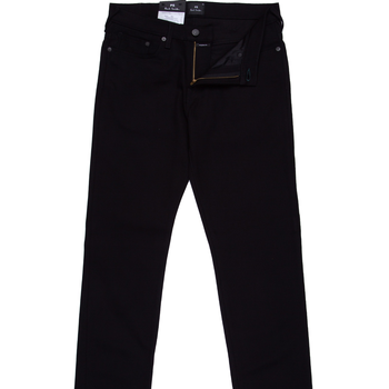 Taper Fit Black Organic Cotton Stretch Denim Jeans
