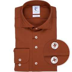 Brick Luxury Fine Pure Merino Wool Dress Shirt-shirts-FA2 Online Outlet Store