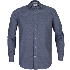 Treviso Micro Chain Link Print Casual Shirt-shirts-FA2 Online Outlet Store