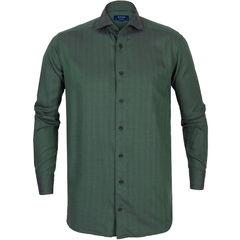 Contemporary Fit Herringbone Weave Soft Casual Shirt-shirts-FA2 Online Outlet Store