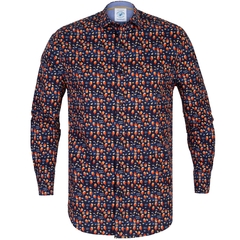 Aperol Print Stretch Cotton Shirt-shirts-FA2 Online Outlet Store