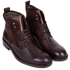 Bazil Lace-up Leather & Suede Boot-shoes & boots-FA2 Online Outlet Store