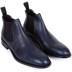 Lance Navy Lux Leather Chelsea Boot-shoes & boots-FA2 Online Outlet Store