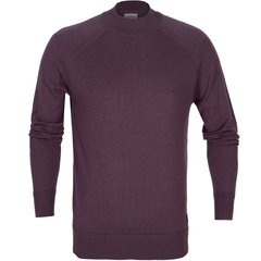 Mock Neck Cotton Melange Pullover-knitwear-FA2 Online Outlet Store