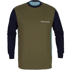 Colour Block Long Sleeve T-Shirt-t-shirts & polos-FA2 Online Outlet Store