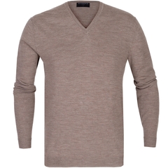 Fine Merino Wool V-Neck Pullover-knitwear-FA2 Online Outlet Store