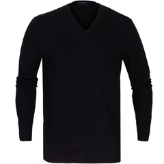 Fine Merino Wool V-Neck Pullover-knitwear-FA2 Online Outlet Store