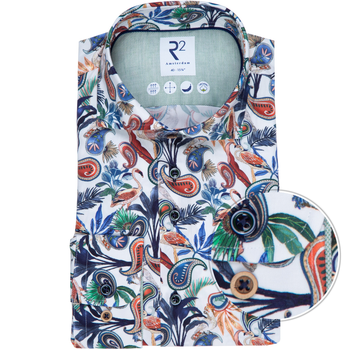 Luxury Floral Paisley Print Viscose Casual Shirt