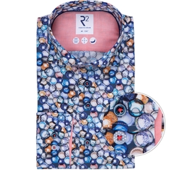 Bubbles Print Stretch Cotton Shirt-shirts-FA2 Online Outlet Store