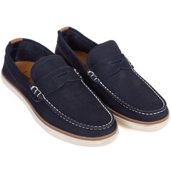 Chamoa Dark Navy Nubuck Sneaker Loafer-shoes & boots-FA2 Online Outlet Store