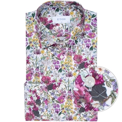 Slim Fit Luxury Cotton Floral Print Dress Shirt-shirts-FA2 Online Outlet Store