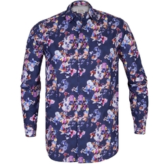 Treviso Blurred Floral Casual Cotton Shirt-shirts-FA2 Online Outlet Store