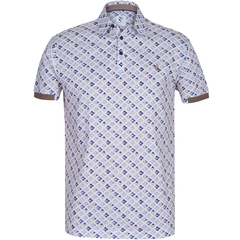 Geometric Print Cotton Pique Polo-gifts-FA2 Online Outlet Store