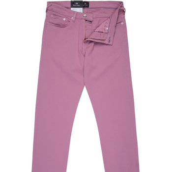 Taper Fit Pink Garment Dyed Stretch Organic Cotton Jeans