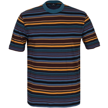 Organic Cotton Dark Multi Stripe T-Shirt