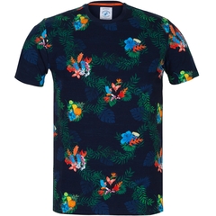 Slim Fit Leaf Print T-Shirt-gifts-FA2 Online Outlet Store