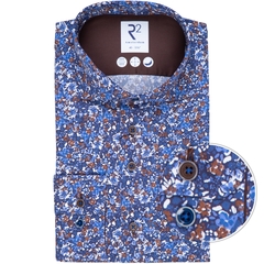 Abstract Floral Print Dress Shirt-shirts-FA2 Online Outlet Store