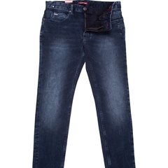 Tapered Fit Double Dyed Dark Aged Denim Jeans-jeans-FA2 Online Outlet Store
