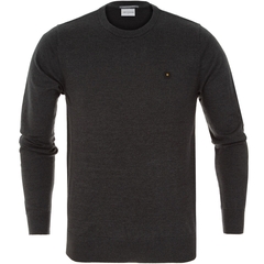 Two Colour Melange Crew Neck Pullover-knitwear-FA2 Online Outlet Store