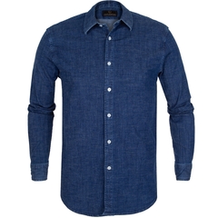 Slim Fit Blake Denim Stretch Cotton Shirt-shirts-FA2 Online Outlet Store