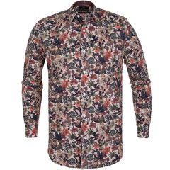 Blake Abstract Floral Print Stretch Cotton Shirt-shirts-FA2 Online Outlet Store