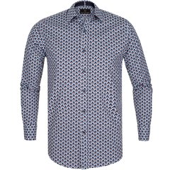 Blake Retro Geometric Print Stretch Cotton Shirt-shirts-FA2 Online Outlet Store