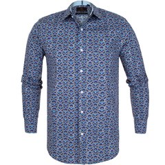 Blake Large Geometric Print Stretch Cotton Shirt-shirts-FA2 Online Outlet Store