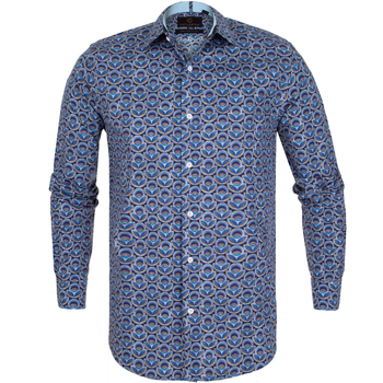 Blake Large Geometric Print Stretch Cotton Shirt