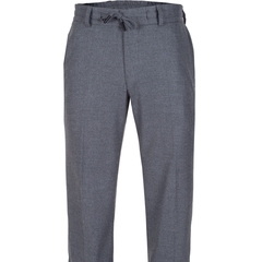 Pace Grey Drawstring Stretch Knit Trousers-casual & dress trousers-FA2 Online Outlet Store