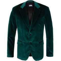 Purpose Tapered Fit Green Velvet Jacket-jackets & blazers-FA2 Online Outlet Store