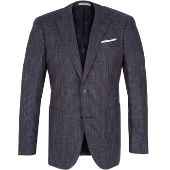 Guard Wool, Cotton & Linen Check Blazer
