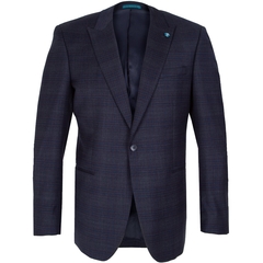 Ionic Stretch Wool Check Dress Jacket-jackets & blazers-FA2 Online Outlet Store