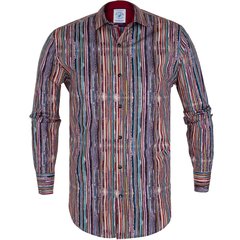 Record Covers Print Stretch Cotton Shirt-shirts-FA2 Online Outlet Store